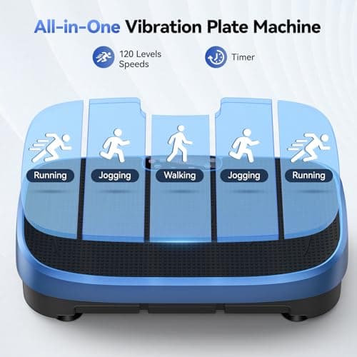 Vibration Plate Exercise Machine - 330lbs Weight Capacity, 120 Speed Levels, Full Body Workout Shake Board for Home Fitness, Toning and Wellness, LED Display, Low Noise Motor - Thumbnail 2
