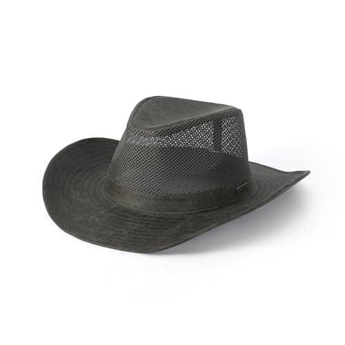 Hayes Mesh Safari Cowboy Hat for Men & Women, Wide Brim Outdoor Sun Hat - Image 1