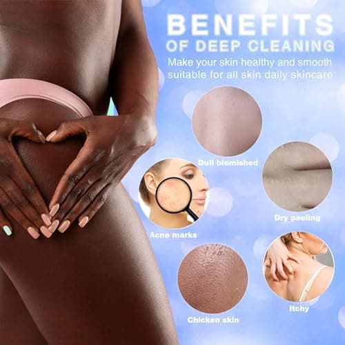 3 Piece Bright Style African exfoliating net Exfoliating Shower Set Long Bath Sponges for Smooth, Refreshed Skin, The Exterior Gleams - Ideal for Daily Use (Bright Yellow, Pink, Purple) - Thumbnail 5