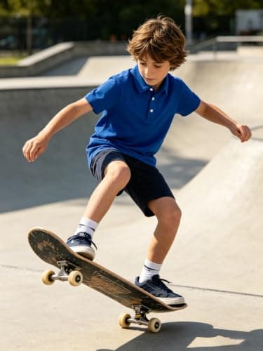 Cozople Boys Polo Shirts Short Sleeve Performance Moisture Wicking Dry Fit Golf Shirts for School Active Casual,Royal Blue,Size 7-8 - Thumbnail 6