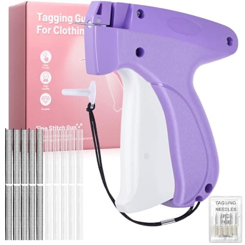 Portable Stitch Gun for Clothes, Micro Handheld Quick Clothing Fixer & Stitchy Tagging Gun, Sewing Kit with 6 Needles, 1000 Black & 1000 White Fasteners - Image 1
