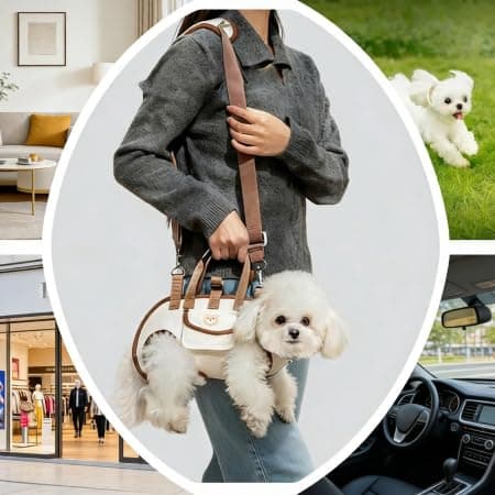 Dog Lift Harness for Small Dogs, Hands-Free Multi-Way Carrying, Full-Body Support for Senior/Injured Pets, Breathable Skin-Friendly Material, Potty-Friendly Open-Leg Design, Adjustable Secure Fit - Thumbnail 3