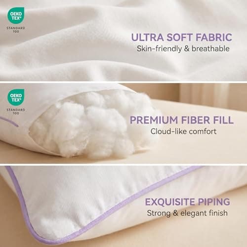 Wuuyuef 14x36 Pillow Insert Set of 1, Hypoallergenic Lumbar Pillow Inserts,Soft Rectangular Cushionfor Couch, Sofa – Oeko-TEX Certified Virgin Down Alternative Filling, Machine Washable - Thumbnail 5