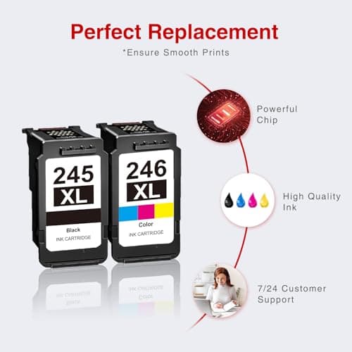 Starink 246XL 245XL Ink Cartridge Replacement for Canon Ink 245 and 246 PG-245XL CL-246XL Compatible with Canon 245XL 246XL Combo Pack for Pixma MX490 MX492 MG2522 TR4522 TR4520 TS3122 TS3322 Printers - Thumbnail 3