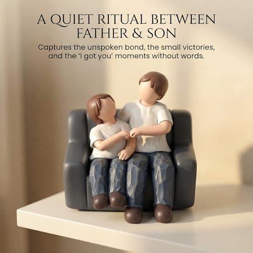 Dzpsoon Dad Gifts from Son Wife, Fathers's Day Dad Gifts for Men Husband & Grandpa Fist Bump Figurines, Birthday Gift Office Desk Decor Bookshelf Decorations - Thumbnail 6