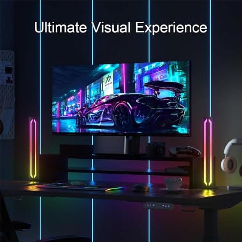 MIHEAL Smart LED Light Bars, Metal Aluminium Housing with App Control and Music Sync Rhythm Mode, Mood Lighting for Desktop Gaming, PC, TV, Room Decoration - Thumbnail 2