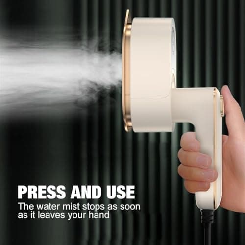 Travel Steamer Iron for Clothes Mini-Portable Ironing Machine Travel and Iron Fast 10s Heat-Up and 180° Rotating Handle,Horizontal and Vertical,Garment Steamer and Iron for Travel Office Home(White) - Thumbnail 2