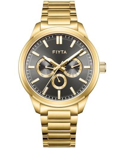 FIYTA Men's Quartz Watch Gold Watch Stainless Steel Strap - Image 1