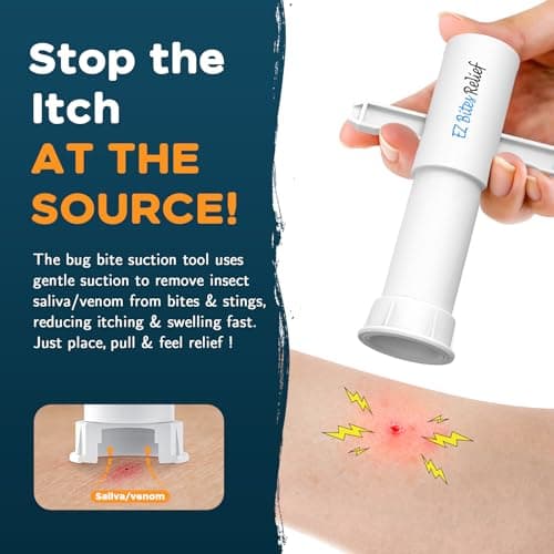 YARKOR Bug Bite Suction Tool 2 Packs, Natural Itch Relief & Swelling Sucker in 30s– Portable Bite & Sting First Aid – Venom Extractor for Hiking, Camping – Summer Essentials for Kids & Adults - Thumbnail 2