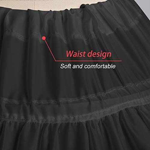 XinChangShangMao Women Petticoat Crinoline Underskirt Petticoats Skirt Full Floor Length Petticoat Slips for Wedding Dress - Thumbnail 5