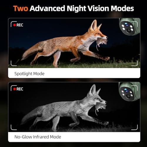 CEYOMUR 4G LTE Solar Trail Camera, PTZ Cellular Trail Camera with 8400mAh Battery, 360° Full View, HD Color Night Vision, Motion Activated IP66 Waterproof, No WiFi Needed - Thumbnail 6