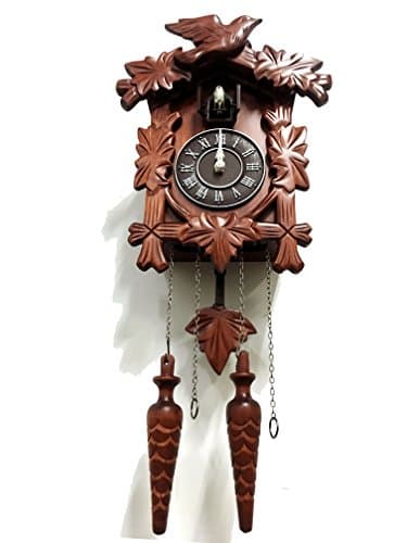 Rylai Vintage Cuckoo Clock Handcrafted Wooden Wall Clock for Home Décor - Thumbnail 6