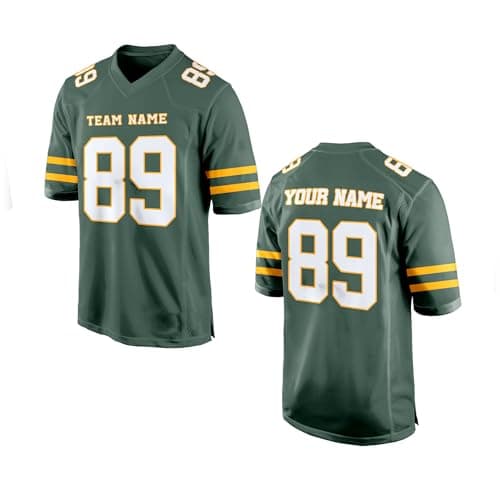 Green White Custom Football Jersey for Women Men Team Clothing Name Number Jerseys Personalized Shirt Youth Kids Customized Football Uniform Fans Birthday Gift - Thumbnail 6