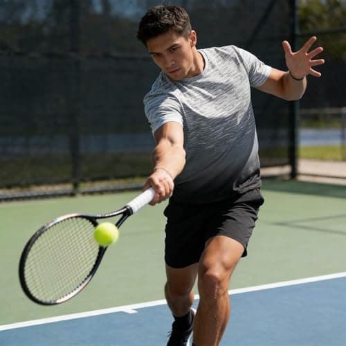Cozople Athletic T Shirts for Men Running Dry Fit Gym Pickleball Shirts Moisture Wicking Short-Sleeve Gray Tee Jersey for Sports Workout XL - Thumbnail 6