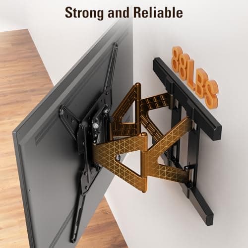 Mounting Dream Ultra Slim Full Motion TV Wall Mount, Low Profile Articulating TV Mount for 26 to 75 Inch TVs - Smooth Extension, Swivel, Tilt, Fits 16" Studs, Max VESA 400x400mm, Holds 88lbs - Thumbnail 6