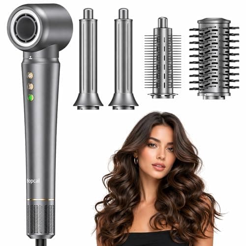 Bopcal Hot Air Styler Wrap, Multi Hair Styler Dryer Brush, 110,000 RPM Fast Drying Hair Dryer Brush with Auto Curling, No Heat Damage Ionic Styler for Curl, Straighten & Volume - Image 1