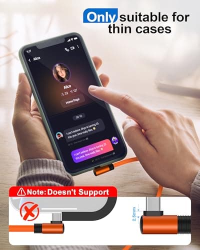 COOLSELL Short USB C to USB C Cable 1.6ft, Soft Silicone 60W Fast Charging Cord Type-C Right Angle Compatible with iPhone 16/15 Samsung Galaxy S23 S22 Google Pixel, iPad for Power Bank/Car/Travel - Thumbnail 6