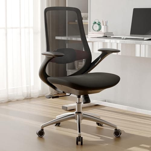 Ergonomic Mesh Office Chair, 330LBS Executive Desk Chair with Lumbar Support, 2D Armrests, Comfy Swivel Computer Task Chairs for Long Hours (Black) - Image 1