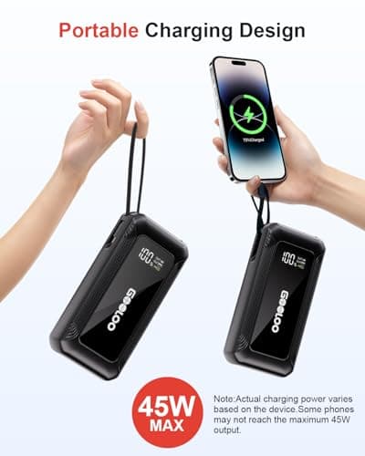 GOOLOO G7 3000A Jump Starter with Built-in Cable,Portable Jump Starter for 45W Fast Charging,12V SuperSafe Lithium Jump Box, Battery Booster Pack Up to 8.5L Gas or 6.0L Diesel Engine - Thumbnail 3