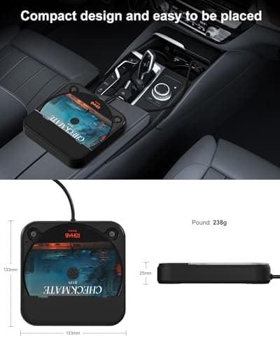 ENVYCLOUD Portable Car CD Player with USB/AUX Port,External CD Player Compatible with Car Radio Stereo, Laptop, TV, Computer,Universal for Vehicle with Adapter (Black) - Thumbnail 3