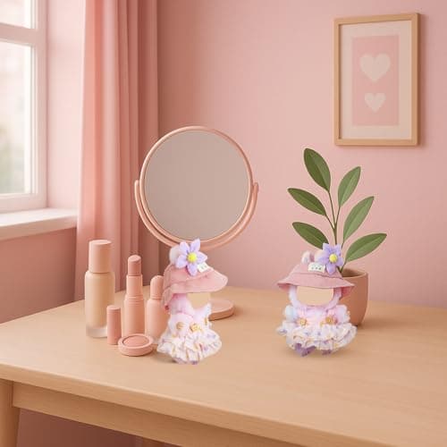 3 Sets of Clothes for Doll - 17cm Dolls Clothes Handmade Crochet Outfit for Hat, Top & Accessories Set for Cute Figures (No Doll) - Thumbnail 3