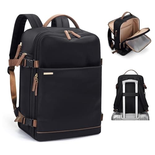 GOLF SUPAGS Laptop Backpack with Separate Laptop Compartment Fits 15.6 Inch Notebook Large Capacity Computer Bag for Women Work Travel College Backpacks (Black) - Image 1