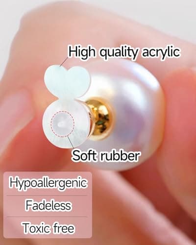 Earring Backs for Heavy Earring Support Backs 30+10+10Pcs Rubber Earring Lifters for Droopy Ears with Clear Earrings Studs Silicone Earring Backs Replacements for Studs Bullet Clutch Earrings Back - Thumbnail 4