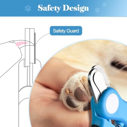 Swihauk Heavy Duty Dog Nail Clippers and Trimmers, Professional Pet Nail Clippers with Nail File for Dogs Cats Small Animal, Claw Clippers with Safety Guard to Prevent Over-Cutting, Blue - Thumbnail 4