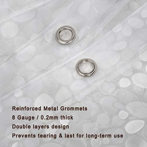 Bostofy Extra Long Shower Curtain Liner, Heavyweight Liner with Magnets and Rust-Proof Metal Grommets, Waterproof Shower Liner for Bathroom, 72' W x 78' H - Thumbnail 5