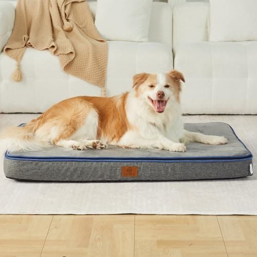 LIORCE Memory Foam XL Dog Bed - 4” Thick Orthopedic Beds for Extra Large Dogs - Waterproof Dog Bed with Removable Washable Cover & Wrap-Around Zipper - Ultimate Comfort and Easy Maintenance - Thumbnail 6