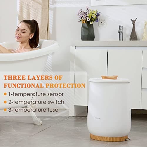 Keenray Towel Warmer, Luxury Towel Warmer Bucket, Large Towel Warmer for Bathroom, Auto Shut Off, Fits Up to Two 40"X70" Oversized Towels, Bathrobes, Blankets, PJ's and More, CL1 - Thumbnail 6