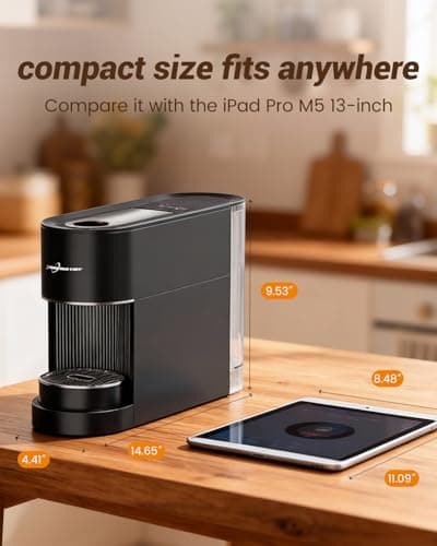 PURHUGO CHEF Espresso Machine Coffee Makers, Compatible with Nespresso Original Pods, One-Touch with Illuminated Brew Zone, 20 Bar Pump, 33.8oz Removable Tank, Compact Design, CM-C07-A - Thumbnail 3