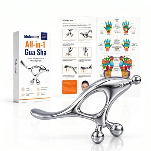 Trigger Point Massage Tool & Gua Sha for Face & Body – All-in-1 Deep Tissue Massage & Muscle Scraper Tool, Thumb Saver Acupressure Tool – Facial Sculpting, TMJ, Chronic Pain & Muscle Tension Relief - Image 1