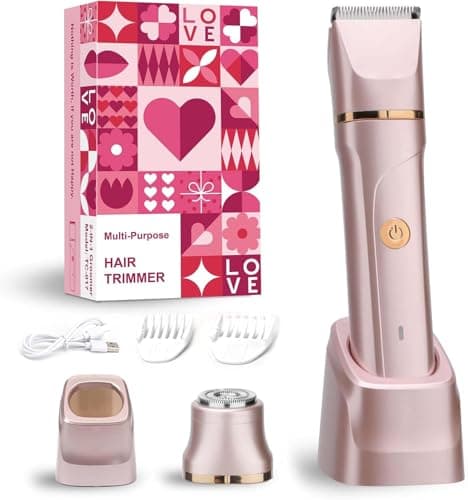 Bikini Trimmer for Women - Flawless Electric Razors for Women for Facial Hair, Pubic Hair & Legs, Waterproof Electric Shaver with Ceramic Blades, Travel-Friendly Perfect Gromming Gift for Her - Image 1