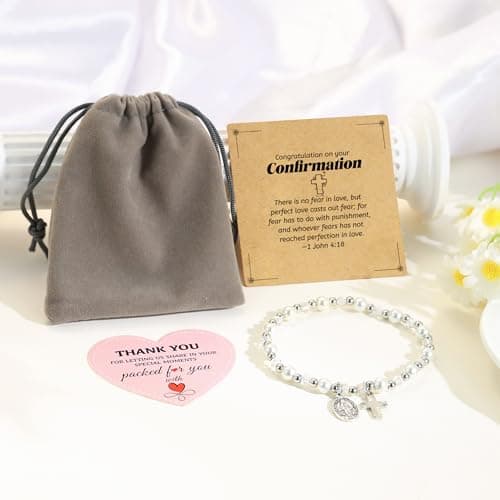 BAYLAY Confirmation Gifts for Teen Girls - Cross Bracelet for Girl Catholic Confirmation Gifts for Teenager Girls - Thumbnail 6