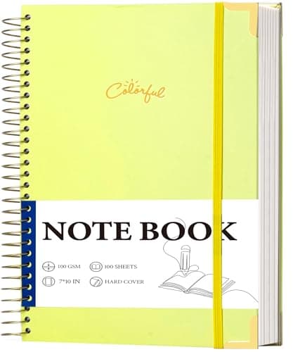 Yoment B5 Spiral Notebook, Hardcover, College Ruled, 200 Pages, 100 GSM - Image 1