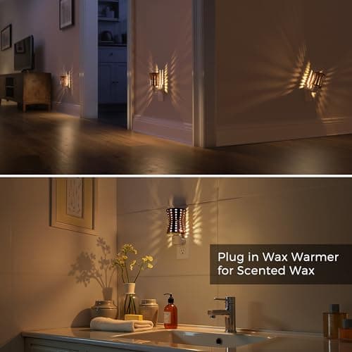 L LOHAS LED Wax Melt Warmer, 2 Pack Plug in Wax Warmer for Scented Wax, 360° Rotating Plug in Fragrance Night Light for Home Fragrance Bedroom Home Decor - Thumbnail 4