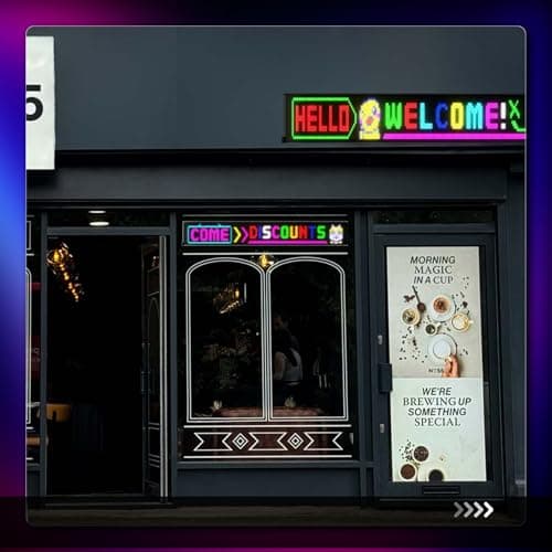 Large Programmable LED Sign, P5 Resolution Indoor Store LED Sign, Bluetooth APP, for Business Retail Shop Window Display (32"x 6") - Thumbnail 6