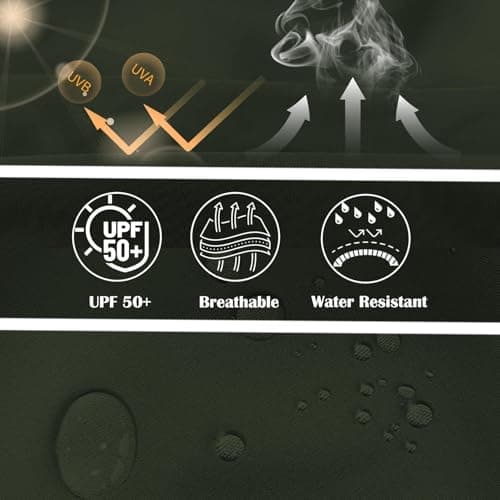 AGVNG Womens Hiking Cargo Pants with Pockets Waterproof Quick Dry Lightweight Elastic Waist Drawstring UPF 50+ Travel Work Casual Active Outdoor Army Green M - Thumbnail 6