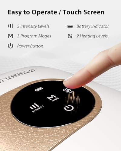 CINCOM Upgraded Hand Massager with Heat & Compression – Cordless & Rechargeable Hand Therapy Equipment for Arthritis and Carpal Tunnel Relief from Wrist to Fingers, Gift for Mother's Day (Pearl White) - Thumbnail 3