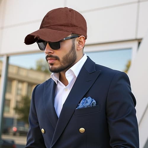 Vintage Baseball Cap for Men Women Distressed Golf Dad Hat Adjustable Washed Cotton Baseball Hat Unisex - Thumbnail 6
