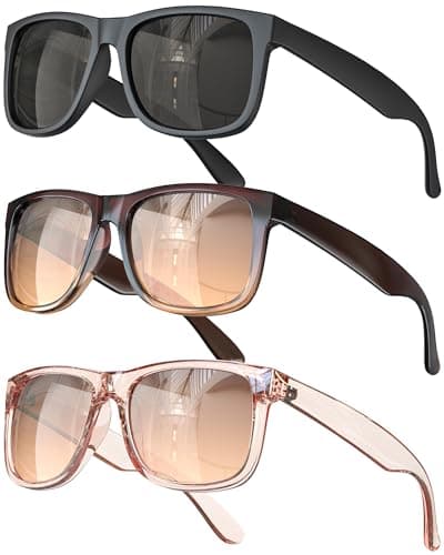 OUKEMAX Polarized Sunglasses for Women, 3 Pack UV400 Trendy Square Shades, Lightweight Stylish Eyewear for Driving & Travel - Image 1