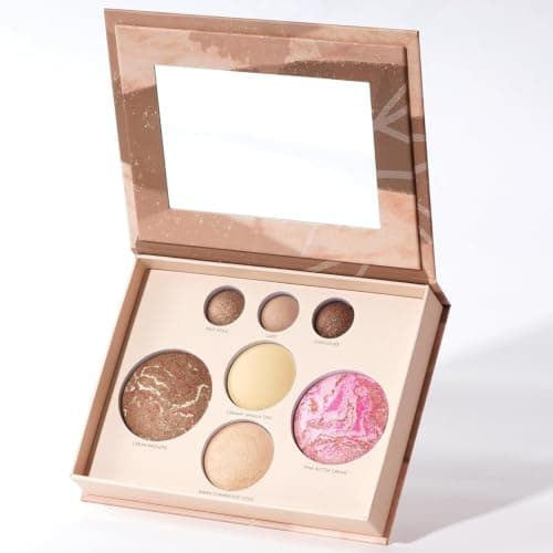 All in One Baked Makeup Palette for Women, 7-in-1 Eye Palette with Bronzer - Image 1