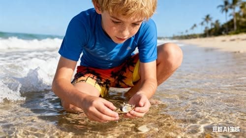 Cozople Boys Palm Tree Swim Trunks Quick Dry UPF Boxer Brief Liner Swimwear Bathing Suits Summer Surfing Beach Boardshorts Swimsuit with Inner Compression Shorts Lining - Thumbnail 3