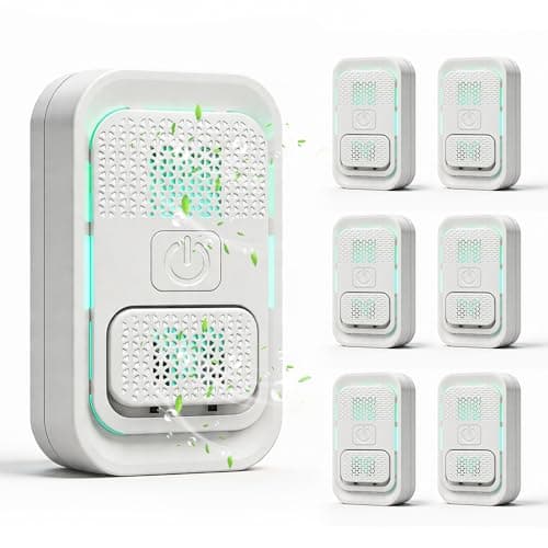 Plug In Air Ionizer - Anion Air Purifier for Home Bedroom Office, 6 Pack Small Mini Quiet, Portable Air Freshener for Odor, Dust, Pets Smell, White - Image 1