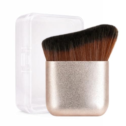 GOERTI Self Tanner & Bronzer Brush with Travel Case – Large Kabuki Body Makeup Brush for Face & Body, Ultra Soft Vegan Kabuki Foundation Makeup Brush for Liquid, Cream & Powder Applicator