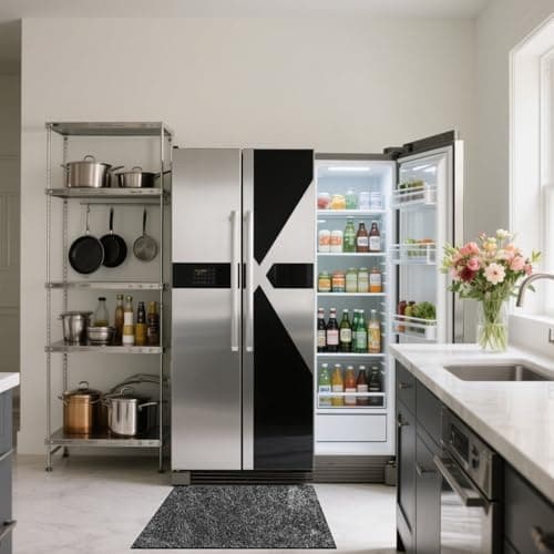 BETAGT 2 Pcs Refrigerators Mat, Multifunctional Home Appliance Waterproof Slip Resistant Mat, Absorbent Household Equipment Pad for Protect Refrigerators Washing, Machine and Floors, 36" X 36" - Thumbnail 2