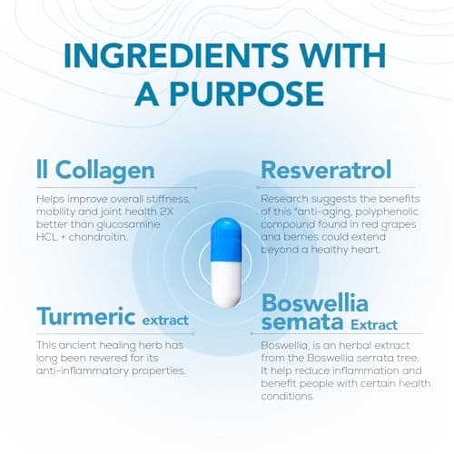 Herbal Bee Joint Health Supplement – Advanced Turmeric, Boswellia & Resveratrol Formula with Hyaluronic Acid & Collagen – Joint Relief Support, Flexibility, Mobility & Bone Strength | 30 Capsules - Thumbnail 5
