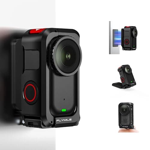 Flymile Magnetic Mount Stand for DJI Nano, Metal Cage Case Aluminum Frame Clamp Desk Base with Silicone Lens Cap, Quick Release Adapter with Cold Shoe & 1/4" Threads for DJI Osmo Nano Accessories - Image 1