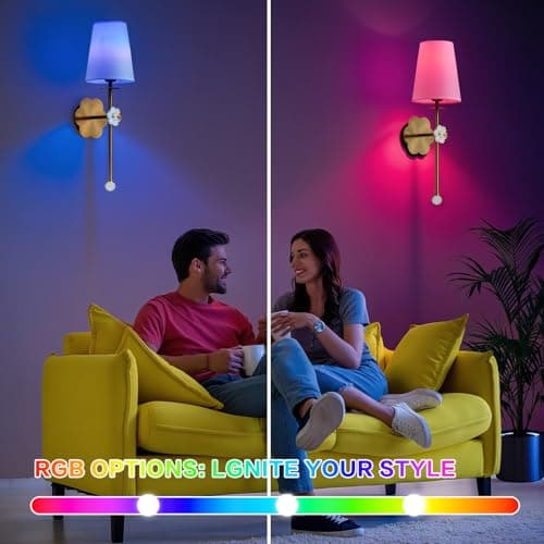 MHSNL Battery Operated Wall Sconces,Crystal Plum Blossom Decor Rechargeable Wall Lights with Detachable and Remote Cordless Wall Sconce Indoor for Bedroom Living Room Hallway Stairs Gold 1 Pack - Thumbnail 6